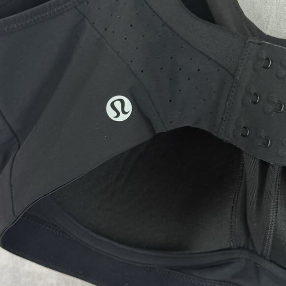 Lululemon Sports Bra 36E Run Times High Support Black Soft Cups Sweat Wicking - Picture 6 of 13